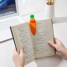 Load image into Gallery viewer, 1PC Cute Silicone Carrot Bookmark Cartoon Creative Book Mark for Office School Supplies, Funny Reading Gifts for Students Kids