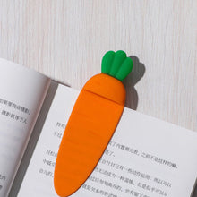 Load image into Gallery viewer, 1PC Cute Silicone Carrot Bookmark Cartoon Creative Book Mark for Office School Supplies, Funny Reading Gifts for Students Kids