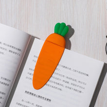 Load image into Gallery viewer, 1PC Cute Silicone Carrot Bookmark Cartoon Creative Book Mark for Office School Supplies, Funny Reading Gifts for Students Kids