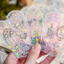 Load image into Gallery viewer, 10Pcs Pearlescent PVC Dream Series Bookmarks Fluorescent Kawaii Book Page Markers for Reading Ins Style Stationery Gift