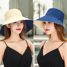 Load image into Gallery viewer, Double-Sided Fisherman Hat for Women Wide Brim Breathable Summer Sun Protection Hat Adjustable Chin Strap Outdoor Travel Daily Use