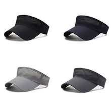 Load image into Gallery viewer, Breathable Mesh Summer Sun Hat for Men Women Adjustable Baseball Cap with Open Top Quick-Dry for Running Tennis Hiking Outdoor