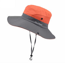 Load image into Gallery viewer, UV Protection Ladies Ponytail Hat Folding Bucket Hat Wide-Brimmed Sun Hat for Outdoor Travel Hiking Biking and Beach