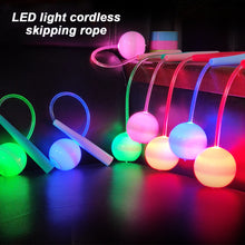 Load image into Gallery viewer, LED Glowing Cordless Jump Rope Luminous Ball Jump Rope Adjustable Length Portable Fitness Equipment For Fat Burning And Body Shaping