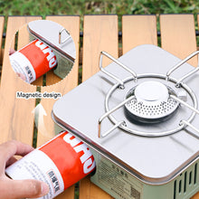 Load image into Gallery viewer, Outdoor Camping Butane Stove Used With Gas Canister Portable BBQ Cooking Stove Adjustable Fire Gear With Storage Bag