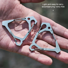 Load image into Gallery viewer, 1PC Outdoor Portable Stainless Steel Triangular Hook Multi-Functional Super Load-Bearing Keychain