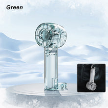 Load image into Gallery viewer, Transparent Cooling Fan With Retractable Buckle Desktop Turbo Fan Outdoor Handheld Fan USB Charging