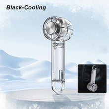 Load image into Gallery viewer, Transparent Cooling Fan With Retractable Buckle Desktop Turbo Fan Outdoor Handheld Fan USB Charging