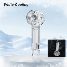Load image into Gallery viewer, Transparent Cooling Fan With Retractable Buckle Desktop Turbo Fan Outdoor Handheld Fan USB Charging