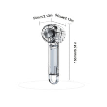 Load image into Gallery viewer, Transparent Cooling Fan With Retractable Buckle Desktop Turbo Fan Outdoor Handheld Fan USB Charging