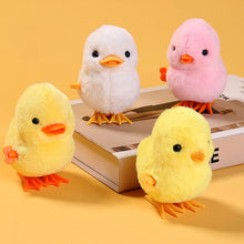 Load image into Gallery viewer, Plush Wind Up Chick Jumping Walking Hopping Cartoon Plush Chicken Clockwork Rabbit Walking Chicks Toys Baby Playing Toy