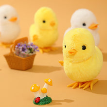 Load image into Gallery viewer, Plush Wind Up Chick Jumping Walking Hopping Cartoon Plush Chicken Clockwork Rabbit Walking Chicks Toys Baby Playing Toy