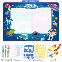 Load image into Gallery viewer, 100x80cm Magic Water Drawing Mat Coloring Doodle With Reusable Magic Pens Montessori Painting Board Educational Toys Kids Gifts