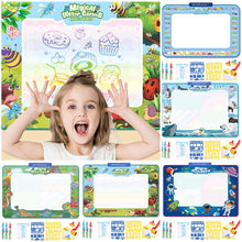 Load image into Gallery viewer, 100x80cm Magic Water Drawing Mat Coloring Doodle With Reusable Magic Pens Montessori Painting Board Educational Toys Kids Gifts