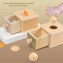 Load image into Gallery viewer, Montessori Wooden Toys Baby Coin Ball Busy Drum Color Shape Cognition Match Educational Training Sensory Toy Baby Teaching Aid Gifts