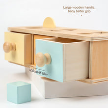 Load image into Gallery viewer, Montessori Wooden Toys Baby Coin Ball Busy Drum Color Shape Cognition Match Educational Training Sensory Toy Baby Teaching Aid Gifts