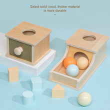 Load image into Gallery viewer, Montessori Wooden Toys Baby Coin Ball Busy Drum Color Shape Cognition Match Educational Training Sensory Toy Baby Teaching Aid Gifts