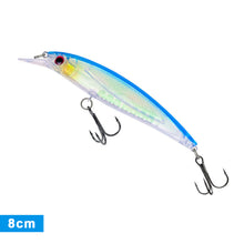 Load image into Gallery viewer, 1PC 8/11CM Holographic Foil Minnow Lure Bait ABS Floating Plastic Casting Treble Hook Artificial Bait Fishing Supplies