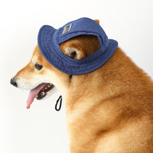 Load image into Gallery viewer, Spring Summer Pet Sun Hat for Cats and Dogs Breathable Fisherman Cap with Ear Holes Sun Protection and Shade for Outdoor Activities