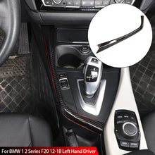 Load image into Gallery viewer, Carbon Fiber Car Center Console Gear Shift Panel Sticker L-Shape Cover Interior Decoration For BMW 1 2 Series F20 12-18 Left Hand Driver