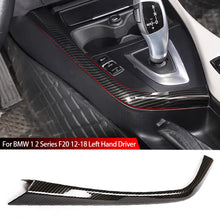 Load image into Gallery viewer, Carbon Fiber Car Center Console Gear Shift Panel Sticker L-Shape Cover Interior Decoration For BMW 1 2 Series F20 12-18 Left Hand Driver