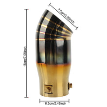 Load image into Gallery viewer, 63mm Universal Stainless Steel Car Exhaust Pipe Rear Noise Canceller Muffler End Tail Pipe Outlet Tailpipe