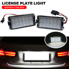 Load image into Gallery viewer, 1PC/2Pcs Car LED License Plate Lights Number Plate Lamp Replacement Canbus Error Free Car 12V Light For Seat Altea Ibiza 6L Arosa Cordoba MK1 MK2 Leon 1M Toledo III 2004-2009
