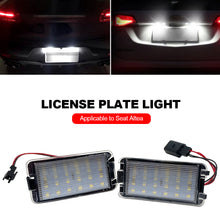 Load image into Gallery viewer, 1PC/2Pcs Car LED License Plate Lights Number Plate Lamp Replacement Canbus Error Free Car 12V Light For Seat Altea Ibiza 6L Arosa Cordoba MK1 MK2 Leon 1M Toledo III 2004-2009