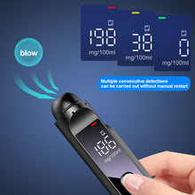 Load image into Gallery viewer, 3 in1 Portable Non-Contact Alcohol Tester with LED Digital Display Alcoholmeter Accuracy Breathalyzer Number Plate Tool