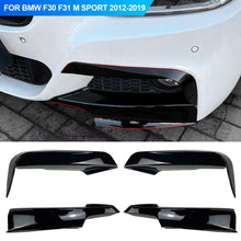 Load image into Gallery viewer, Pair Car Front Bumper Lip Splitter Canards Spoiler Fog Lamp Eyebrow Frame Cover Grille For BMW F30 F31 M Sport 2012-2019