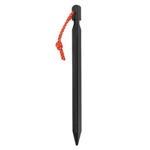 Load image into Gallery viewer, Outdoor Tent Triangular Ground Nail 18cm Camping Leisure Canopy Aluminum Alloy Ground Nail Windproof Reinforcement Ground Nail with Rope
