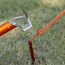 Load image into Gallery viewer, Outdoor Tent Triangular Ground Nail 18cm Camping Leisure Canopy Aluminum Alloy Ground Nail Windproof Reinforcement Ground Nail with Rope