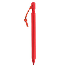 Load image into Gallery viewer, Outdoor Tent Triangular Ground Nail 18cm Camping Leisure Canopy Aluminum Alloy Ground Nail Windproof Reinforcement Ground Nail with Rope