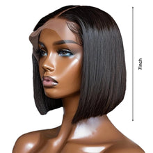 Load image into Gallery viewer, 13*4 Frontal Human Hair Wave Glueless Closure Human Hair Frontal Wigs Ombre Brown Mix Blonde Water Wave C Part Short Bob Wig