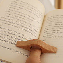 Load image into Gallery viewer, Solid Wood Book Press Convenient Thumb Book Support Book Page Presses Holder Stands Bookmarks Office Book Thumb Holder Stationery