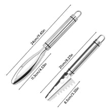 Load image into Gallery viewer, Stainless Steel Fish Scaler Fish Descaler Tool Rustproof Kitchen Gadget Fish Knife Cleaning Peeling Skin Scraper Kitchen Artifact Tools
