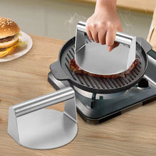 Load image into Gallery viewer, Durable Stainless Steel Adjustable Burger Press Portable Patty Maker with Handle Compact for Camping And BBQ Parties Commercial Grade