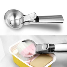 Load image into Gallery viewer, Stainless Steel Spring Loaded Ice Cream Scoop Professional Gelato Scoop Melon Baller Cookie Scoop Ice Cream Server Anti-Drip Ice Cream Tool