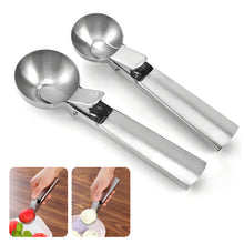 Load image into Gallery viewer, Stainless Steel Spring Loaded Ice Cream Scoop Professional Gelato Scoop Melon Baller Cookie Scoop Ice Cream Server Anti-Drip Ice Cream Tool