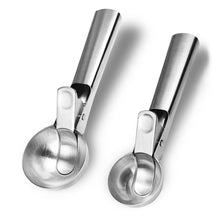 Load image into Gallery viewer, Stainless Steel Spring Loaded Ice Cream Scoop Professional Gelato Scoop Melon Baller Cookie Scoop Ice Cream Server Anti-Drip Ice Cream Tool