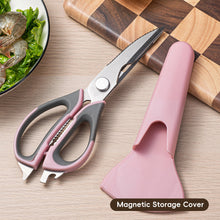 Load image into Gallery viewer, High-Quality 6-in-1 Powerful Kitchen Scissors Detachable Multi-functional Magnetic Storage Pouch Fish Scale Plane Peeler Crack Walnut Corkscrew