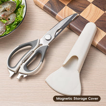 Load image into Gallery viewer, High-Quality 6-in-1 Powerful Kitchen Scissors Detachable Multi-functional Magnetic Storage Pouch Fish Scale Plane Peeler Crack Walnut Corkscrew