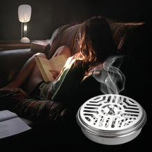 Load image into Gallery viewer, Portable Stainless Steel Mosquito Coil Holder With Cover Fireproof Rustproof Reusable Mosquito Repellent Box Mosquito Coil Tray Home Camping Outdoor
