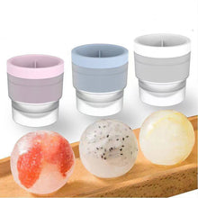 Load image into Gallery viewer, Professional Whiskey Ice Ball Maker Bar Accessories Ice Ball Mold Premium Silicone Ice Cube Mold Space-Saving for Home Bar Non-Toxic for Freezer