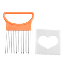 Load image into Gallery viewer, Stainless Steel Onion Fork with Sharp Needles Multi-Purpose Kitchen Slicer Tool Onion Meat Picker for Fruits BBQ Vegetable Prep With Protective Cover
