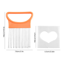 Load image into Gallery viewer, Stainless Steel Onion Fork with Sharp Needles Multi-Purpose Kitchen Slicer Tool Onion Meat Picker for Fruits BBQ Vegetable Prep With Protective Cover