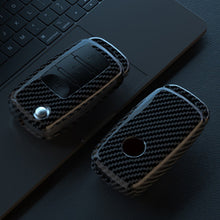 Load image into Gallery viewer, ABS Carbon Fiber Car Key Case Cover Protected Fob For VW Volkswagen Tiguan MK2 For SEAT Ateca Leon FR 2 Ibiza