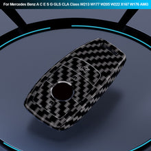 Load image into Gallery viewer, Carbon Fiber Car Key Case Cover ABS Protected Fob For Mercedes Benz A C E S G GLS CLA Class W213 W177 W205 W222 X167 W176 AMG