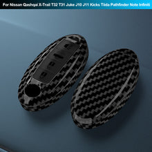 Load image into Gallery viewer, ABS Carbon Fiber Car Key Case Cover For Nissan Qashqai X-Trail T32 T31 Juke J10 J11 Kicks Tiida Pathfinder Note Infiniti