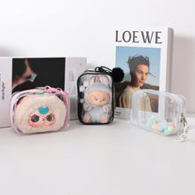 Load image into Gallery viewer, For 17cm Labubu V2 V3 15cm Cotton Doll Outfit Crossbody Pain Bag PVC Storage Bag Dolls Display Bag